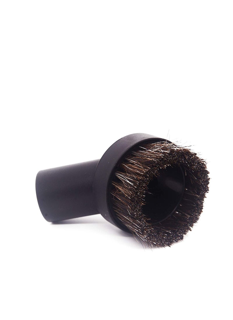 Y&D Horse Hair Round Dust Brush 1.25" 25MM Cleaner Vacuum Attachment Soft Bristles Replacement with 1-1/4" to 1-3/8" Hose Adapter  - Image 2