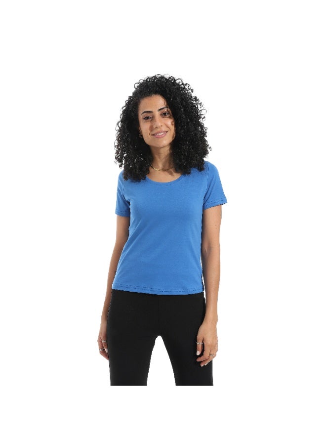 Xtcy Single Lycra Half Sleeve Wide Neck Bodysuit women - Image 1