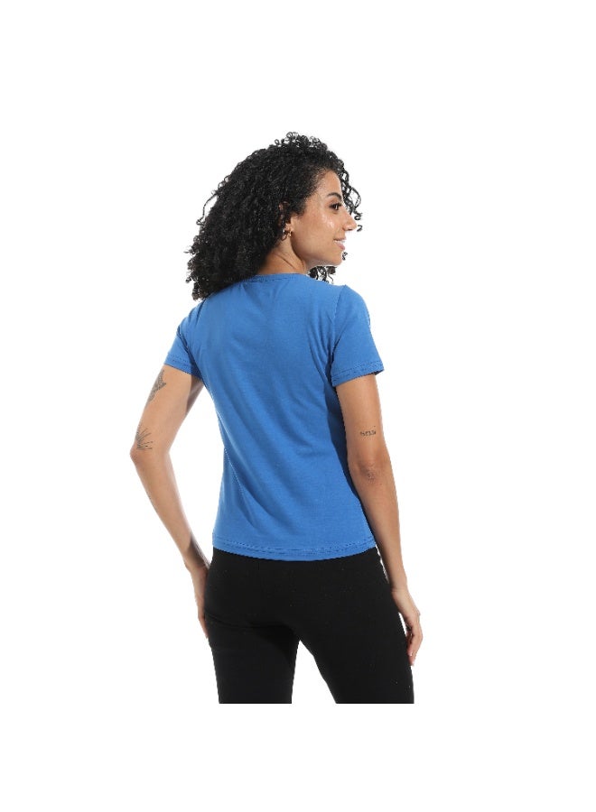 Xtcy Single Lycra Half Sleeve Wide Neck Bodysuit women - Image 3
