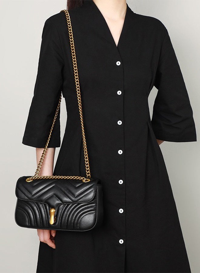 New Women's Chain Bag, Light Luxury Genuine Leather Crossbody Bag, Versatile Shoulder & Underarm Bag for Ladies - Image 3