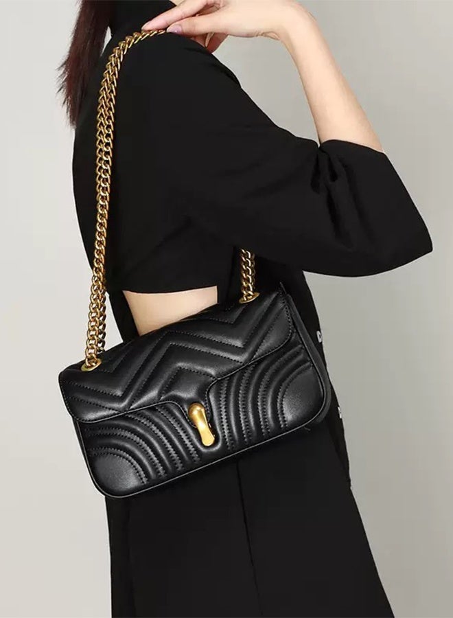 New Women's Chain Bag, Light Luxury Genuine Leather Crossbody Bag, Versatile Shoulder & Underarm Bag for Ladies - Image 2