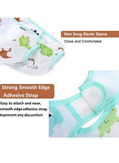 SOWUGI Cartoon Animals Waterproof Baby Bib Colorful Printed Children Full Sleeve Bib  - Image 2
