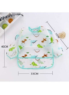 SOWUGI Cartoon Animals Waterproof Baby Bib Colorful Printed Children Full Sleeve Bib  - Image 5