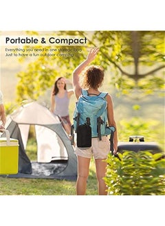 MIXDE Double Hammock for Camping, Double & Single Portable Outdoor Hammocks with 2 Tree Straps, Lightweight Nylon Parachute Hammocks for Travel Camping Backpacking Hiking Backyard  - Image 3