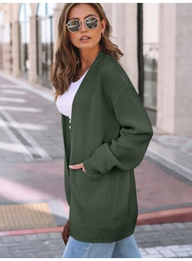 NIBEMINENT Womens Oversized Cardigans Soft Knit Cardigan Sweater with Pockets - Image 3