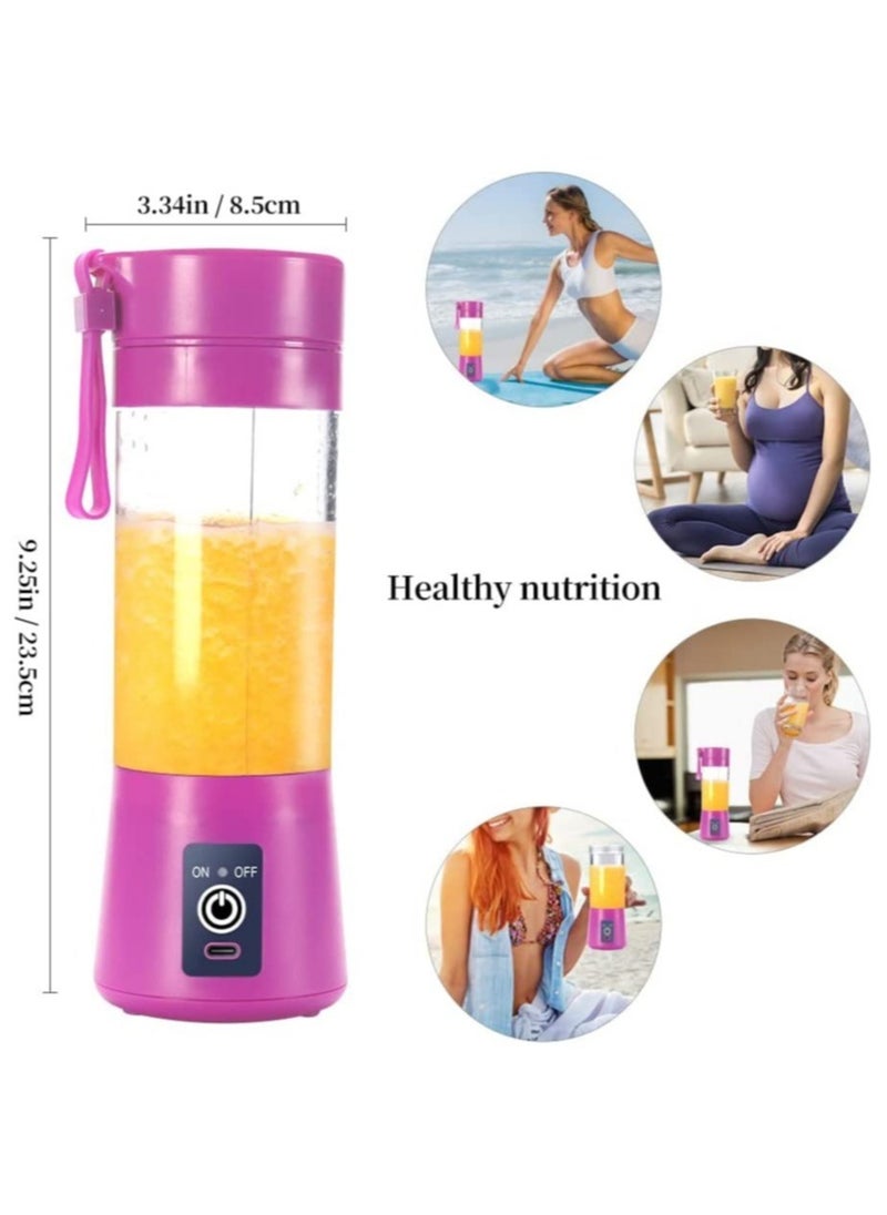 ELTRAZONE - Portable Blender Cup,Electric USB Juicer Blender,Mini Blender Portable Blender For Shakes and Smoothies, Juice,380ml, Six Blades Great for Mixing - Image 1