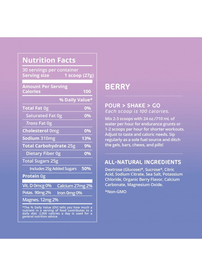 Tailwind Nutrition - Tailwind Nutrition Endurance Fuel, Sports Drink Powder Mix with Electrolytes, Non-GMO, Free of Soy, Dairy, and Gluten, Vegan Friendly, Berry, 30 Servings - Image 1