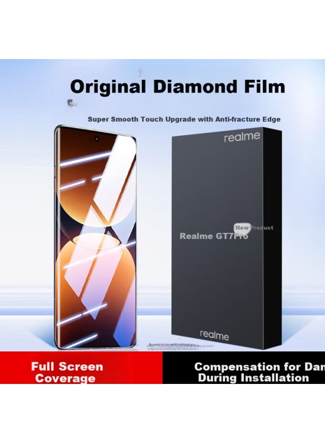 KOOLIFE حماية شاشة زجاجية مقساة من Koolife لجهاز Realme Gt7 Pro، تغطية كاملة، رقيقة للغاية، عالية الدقة، مضادة للخدش ومضادة لبصمات الأصابع لفيلم حماية لجهاز Realme Gt7 Pro - Image 1