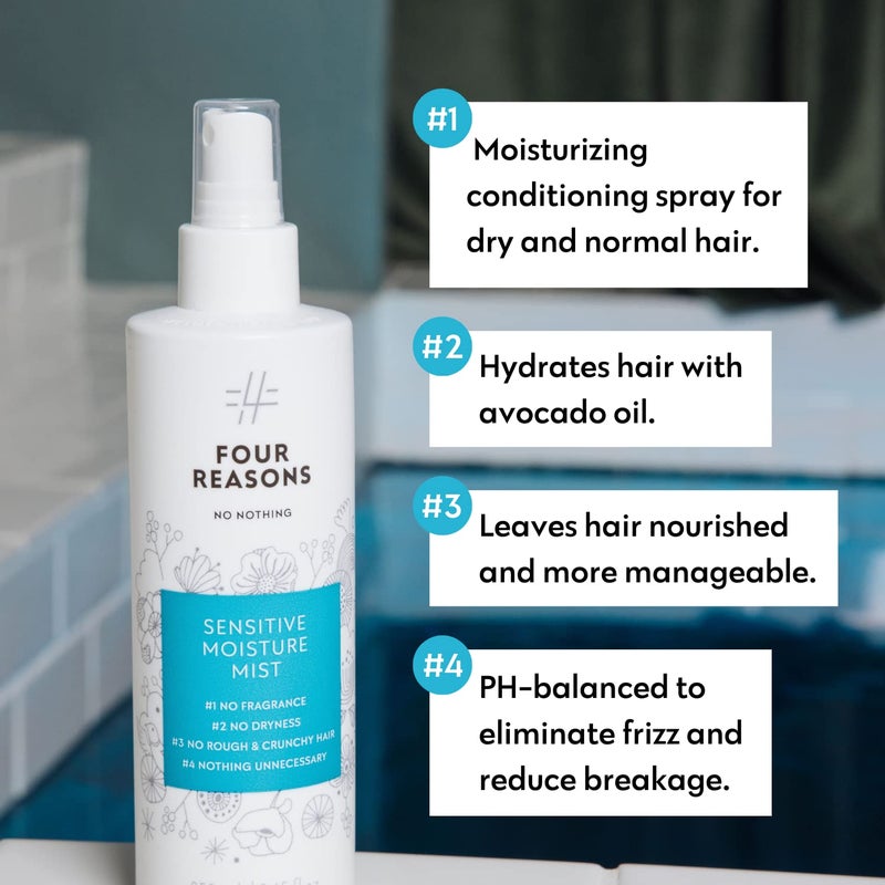 No nothing Very Sensitive Moisture Mist - Moisturizing and Conditioning Leave-in Mist - Unscented, Vegan, Hypoallergenic, Sensitive Detangling spray - 8.5 fl oz - Image 2