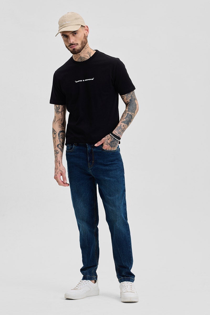 SNITCH Triumph Black Printed Slim Fit T-Shirt - Image 3