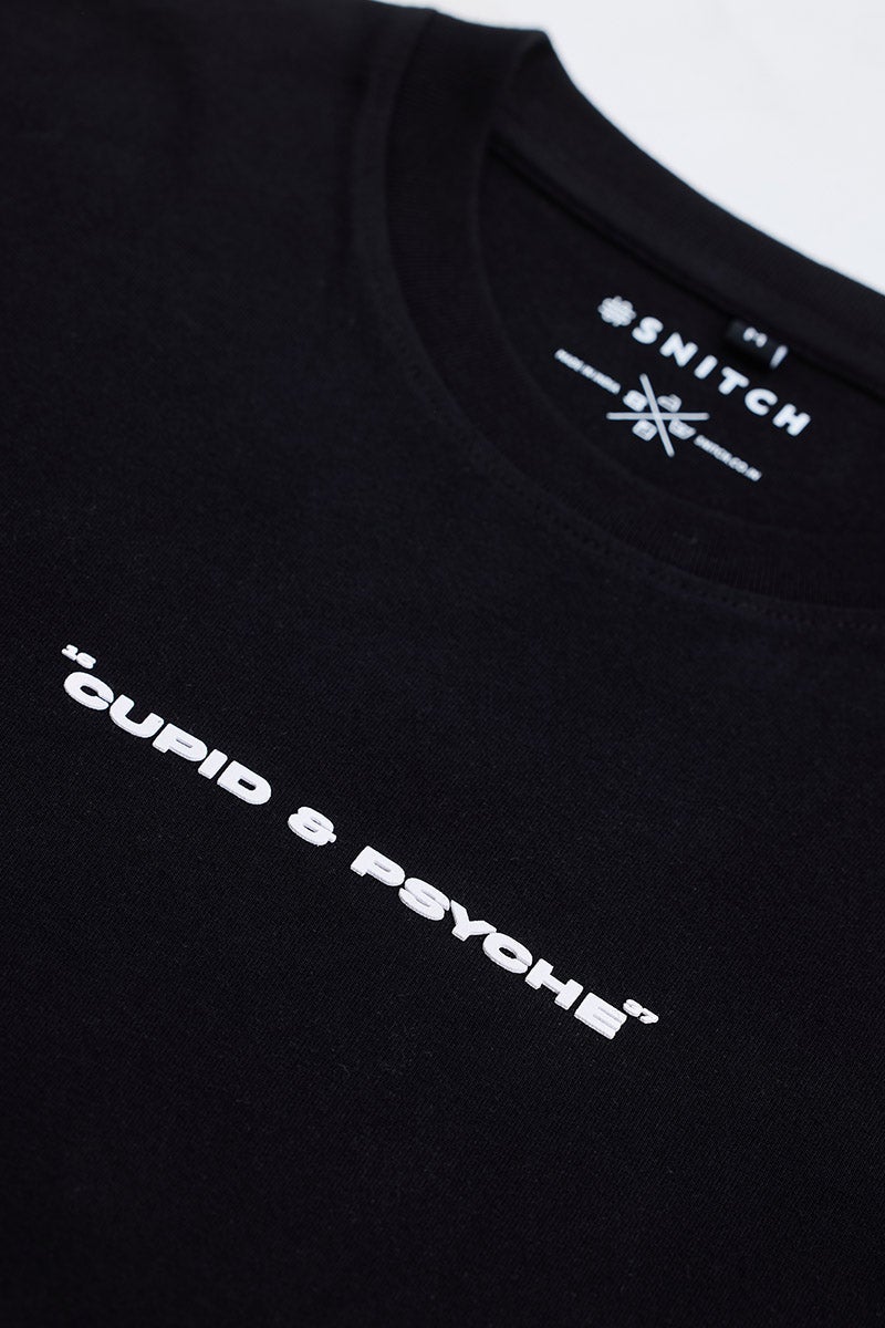 SNITCH Triumph Black Printed Slim Fit T-Shirt - Image 2