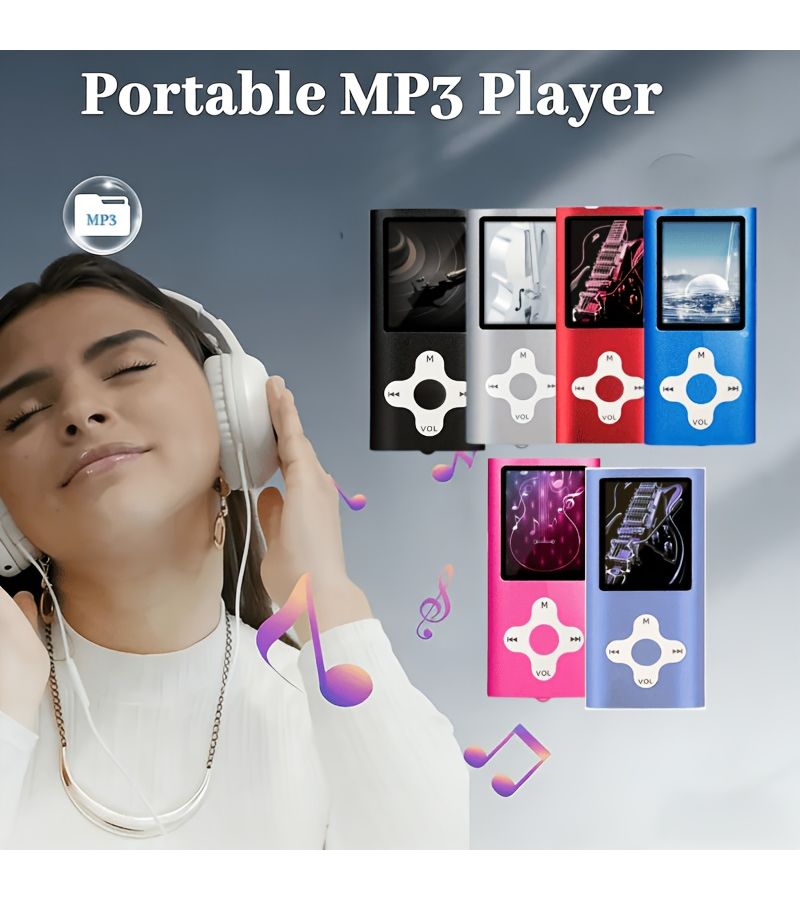 Blue MP3 Music Player 1.8 Inch Led Screen Video Recording Ebook Headphones - Image 1