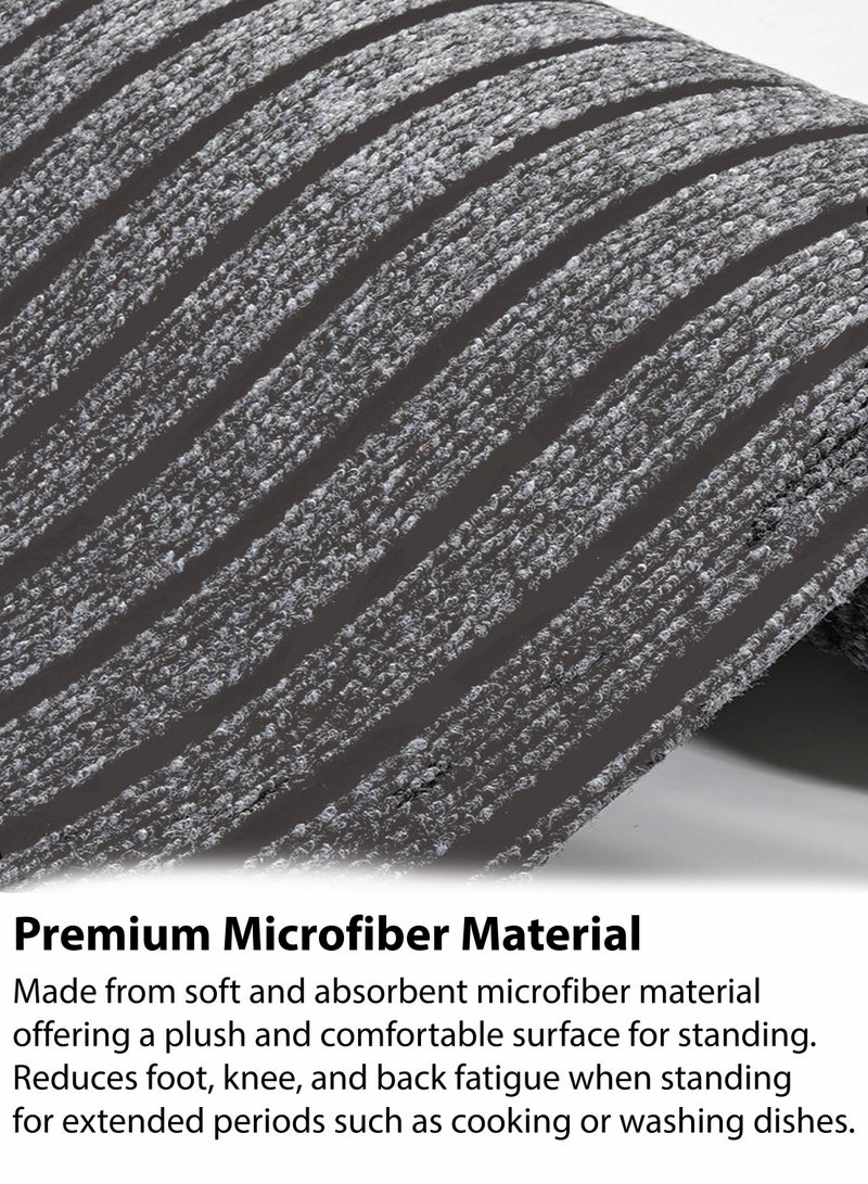 توشيونيكس سجادة مضادة للانزلاق للمنزل والمكتب والمدخل والردهة والمطبخ والحمام والشرفة والجراج والدرج وغرفة الغسيل والحمام والمساحات الداخلية والخارجية مع دعامة مضادة للانزلاق وسجادات المنطقة وحصائر ماصة لحماية الأرضية وسجادة مطبخ للراحة والوقوف ومقاومة للزيت والماء ومريحة وطويلة الأمد ومتوفرة بمقاسات مختلفة 90 سم × 60 سم 90 سم × 90 سم 90 سم × 120 سم 90 سم × 150 سم - Image 2