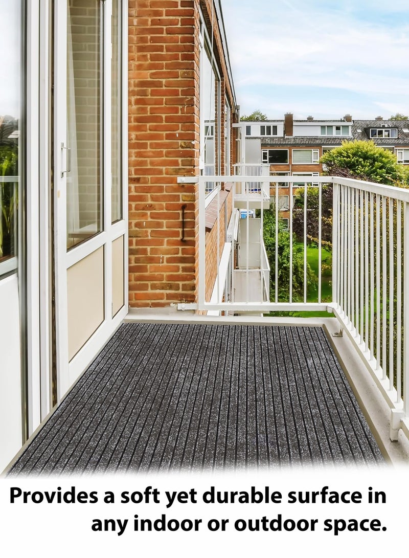 توشيونيكس سجادة مضادة للانزلاق للمنزل والمكتب والمدخل والردهة والمطبخ والحمام والشرفة والجراج والدرج وغرفة الغسيل والحمام والمساحات الداخلية والخارجية مع دعامة مضادة للانزلاق وسجادات المنطقة وحصائر ماصة لحماية الأرضية وسجادة مطبخ للراحة والوقوف ومقاومة للزيت والماء ومريحة وطويلة الأمد ومتوفرة بمقاسات مختلفة 90 سم × 60 سم 90 سم × 90 سم 90 سم × 120 سم 90 سم × 150 سم - Image 3