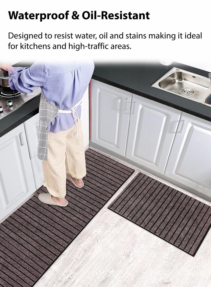 توشيونيكس سجادة مضادة للانزلاق للمنزل والمكتب والمدخل والردهة والمطبخ والحمام والشرفة والجراج والدرج وغرفة الغسيل والحمام والمساحات الداخلية والخارجية مع دعامة مضادة للانزلاق وسجادات المنطقة وحصائر ماصة لحماية الأرضية وسجادة مطبخ للراحة والوقوف ومقاومة للزيت والماء ومريحة وطويلة الأمد ومتوفرة بمقاسات مختلفة 90 سم × 60 سم 90 سم × 90 سم 90 سم × 120 سم 90 سم × 150 سم - Image 4