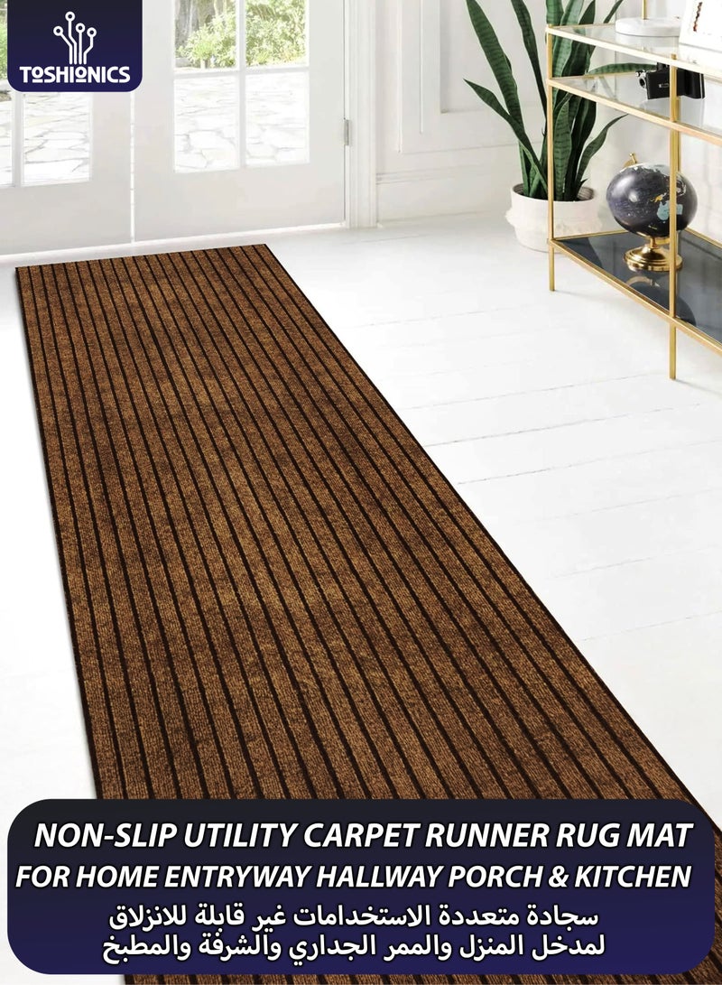 توشيونيكس سجادة مضادة للانزلاق للمنزل والمكتب والمدخل والردهة والمطبخ والحمام والشرفة والجراج والدرج وغرفة الغسيل والحمام والمساحات الداخلية والخارجية مع دعامة مضادة للانزلاق وسجادات المنطقة وحصائر ماصة لحماية الأرضية وسجادة مطبخ للراحة والوقوف ومقاومة للزيت والماء ومريحة وطويلة الأمد ومتوفرة بمقاسات مختلفة 90 سم × 60 سم 90 سم × 90 سم 90 سم × 120 سم 90 سم × 150 سم - Image 1