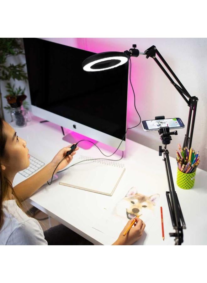 8'' Ring Light with 2 Suspension Arm Stand - Image 2