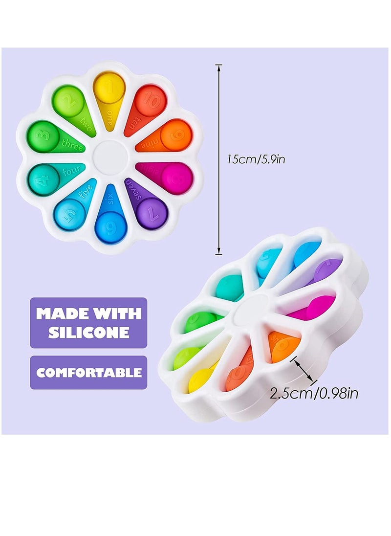 DUSALA Flower Push Pop Bubble Fidget Simple Dimple Educational Toy for Kids Stress Relief  - Image 4