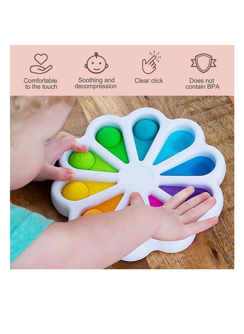 DUSALA Flower Push Pop Bubble Fidget Simple Dimple Educational Toy for Kids Stress Relief  - Image 3
