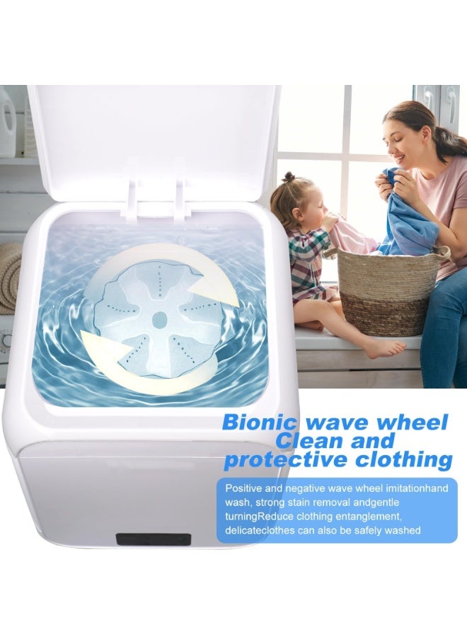 HaHaHai Portable Washing Machine, Mini 12L Compact Washer for Clothes, Underwear, and Socks One-Touch Operation with Digital Timer for Apartments, Dorms, Hotels, and Travel Use - Image 4