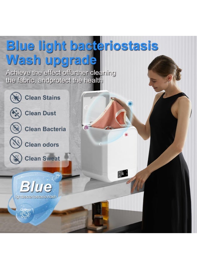 HaHaHai Portable Washing Machine, Mini 12L Compact Washer for Clothes, Underwear, and Socks One-Touch Operation with Digital Timer for Apartments, Dorms, Hotels, and Travel Use - Image 3