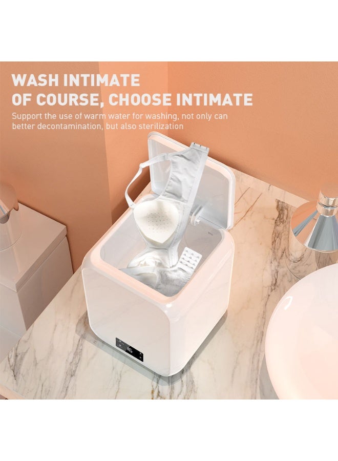 هاهاهاي غسالة ملابس محمولة، غسالة صغيرة مدمجة سعة 12 لتر للملابس والملابس الداخلية والجوارب تعمل بلمسة واحدة مع مؤقت رقمي للشقق والسكن الجامعي والفنادق والسفر - Image 3
