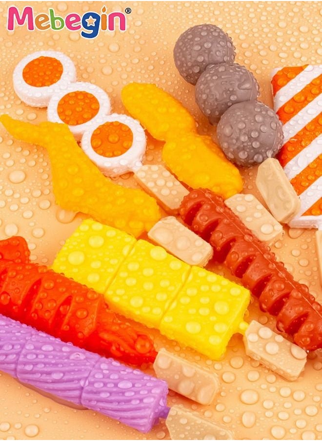 MEBEGIN - 80 PCS BBQ Grill Playset, Pretend BBQ Accessories Set, Creative Kitchen Toy Set, Colorful Barbecue Play Set, Well-Made Durable Barbeque Play Toys, Early Education Toys, Realistic Food, Role-Playing Fun, Ideal Gift for Kids - Image 1