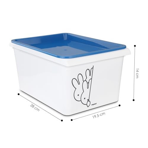 Nayasa Lego Print Stack N Store Multipurpose Plastic Storage Container with Lid | 5 litres | Set of 2 | BPA Free | Durable & Stackable Organizer Box for Clothes, Toys, Books & Household Items | Blue - Image 5