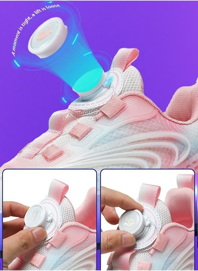 XiuWoo LED Two-wheel Flash Stylish Shiny Sneaker Skates with Wheels and Lightning Soles for Easy Swivel Buckle Kids Shoes  - Image 2