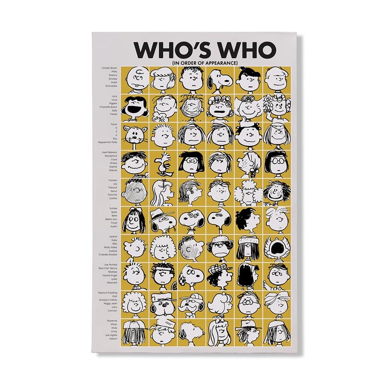 Mark Feldstein & Associates Mark Feldstein, Peanuts Who's Who Characters LED Wrapped Canvas Wall Art, 16 x 12 Inch - Image 1