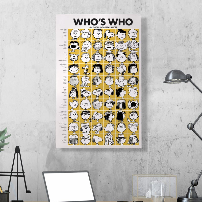 Mark Feldstein & Associates Mark Feldstein, Peanuts Who's Who Characters LED Wrapped Canvas Wall Art, 16 x 12 Inch - Image 5