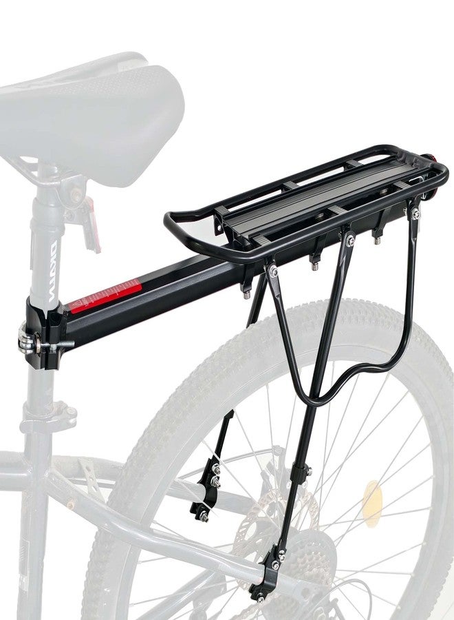 Aikolesa Rear Bike Rack, Aluminum Alloy Bike Cargo Pannier Rack for Back of Bike 110 Lb Quick Release Bike Reflective Adjustable Luggage Touring Carrier Cargo Rack Mountain Road Bicycle Rack Black - Image 1
