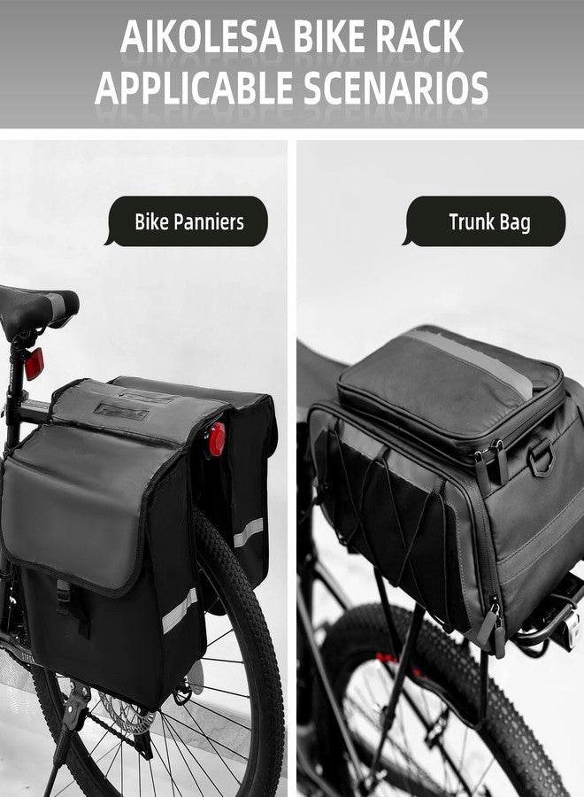 Aikolesa Rear Bike Rack, Aluminum Alloy Bike Cargo Pannier Rack for Back of Bike 110 Lb Quick Release Bike Reflective Adjustable Luggage Touring Carrier Cargo Rack Mountain Road Bicycle Rack Black - Image 5