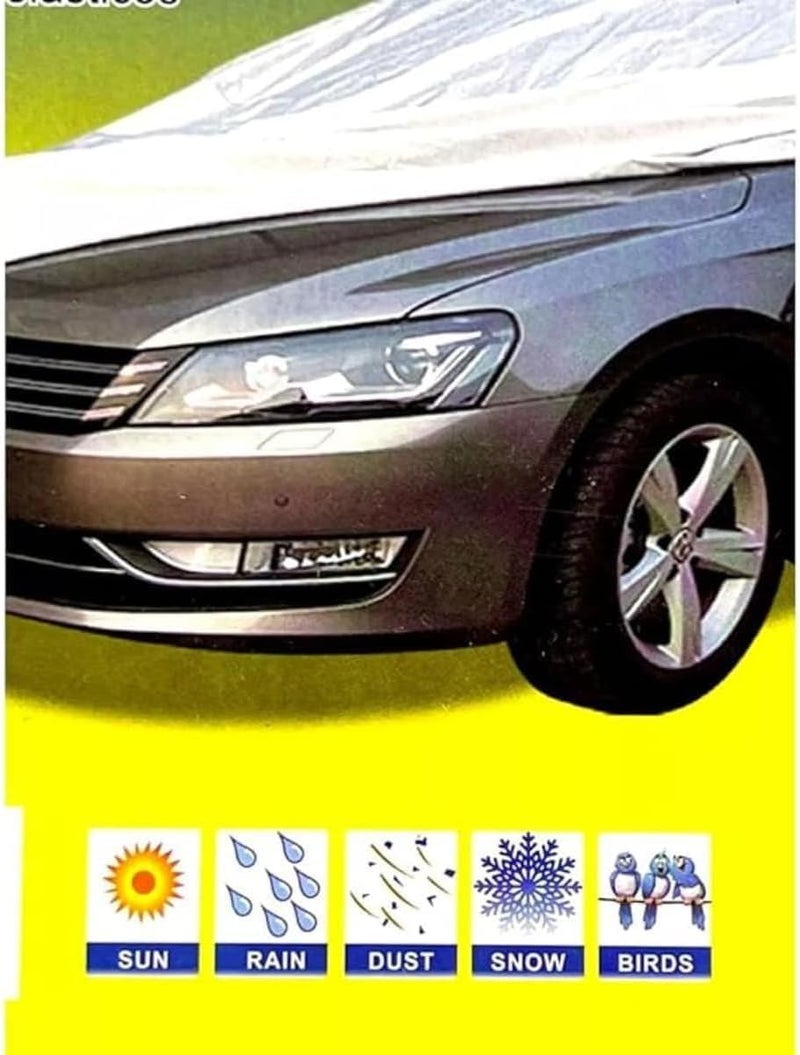 DEROVAN UV-Resistant Car Cover for Trucks Sedans | Waterproof Dustproof Protection | Scratch-Free Lining, Mirror Pockets, Wind Straps | Ideal for Garage or Outdoor Parking - Image 2