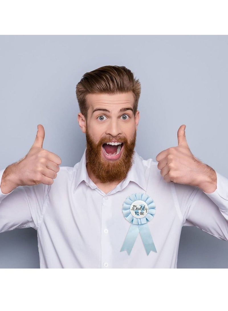 KASTWAVE شارة دبابيس من الحديد لأبوين قادمين، دبابيس الكشف عن الجنس، زينة شريط المولود لحفلة الاستحمام، هدايا للأب والأم الجدد لحفلة الاحتفال (10 قطع، وردي + أزرق) - Image 3