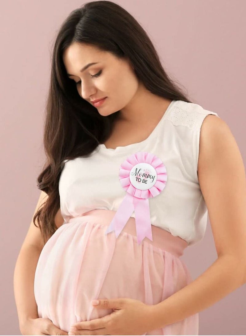 KASTWAVE شارة دبابيس من الحديد لأبوين قادمين، دبابيس الكشف عن الجنس، زينة شريط المولود لحفلة الاستحمام، هدايا للأب والأم الجدد لحفلة الاحتفال (10 قطع، وردي + أزرق) - Image 2