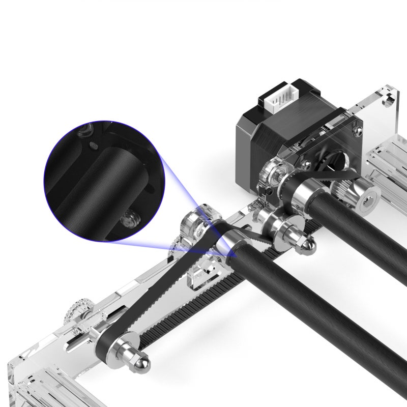 SCULPFUN CNC Rotary Roller Y-Axis Engraver for Cylindrical Objects Cans - Pre-Assembled Plug & Play with High Friction 70A Rubber Roller, Sliding Space Adjustment, 6-150mm Engraving Diameter, Compatible with L - Image 3