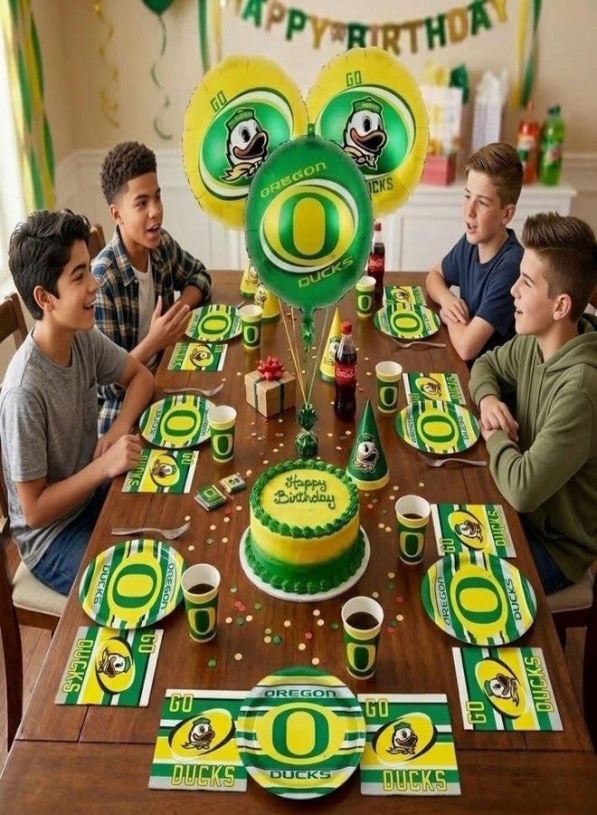 Havercamp University of Oregon Graduation Party Plates and Napkins - Set of 16 Plates and Napkins Oregon Ducks Party Supplies for Game Day, Graduation & Fan Celebration Premium Graduation Decorations - Image 3