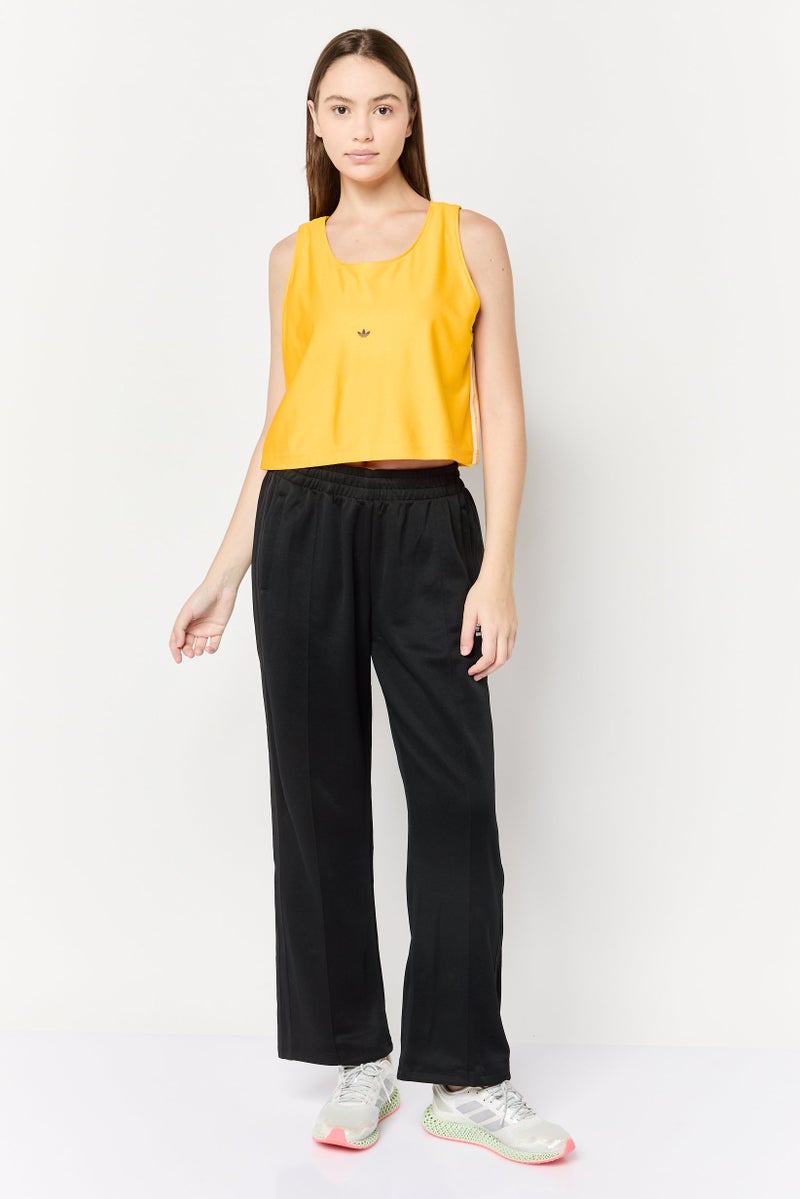 adidas Originals Women Sportswear Fit Brand Logo Reversible Outdoor Crop Jersey, Yellow - Image 3