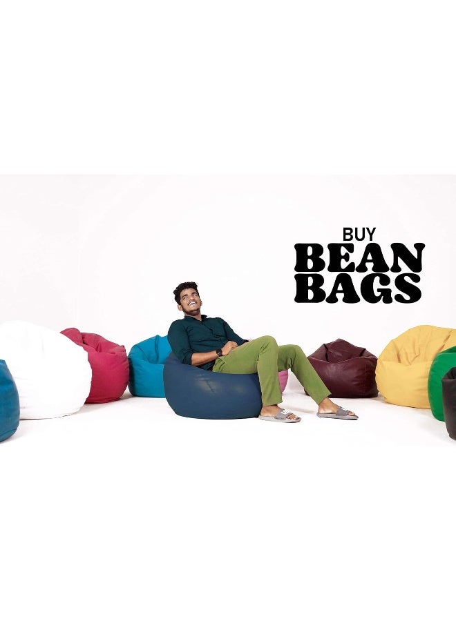 Generic Bean Bag Soft and comfortable Lounger chair Living Room Furniture and Outdoor Furniture, Navy Blue  - Image 3