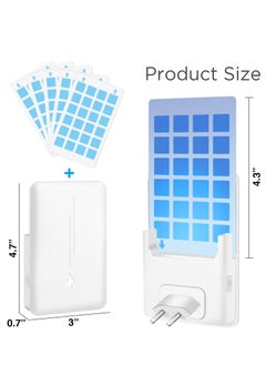 Necomi 2 Piece Adhesive Mosquito Trap + 10 Piece Adhesive Cards, Indoor Mosquito Trap, Captures Houseflies, Fruit Flies and Mosquitoes with Night Light  - Image 4