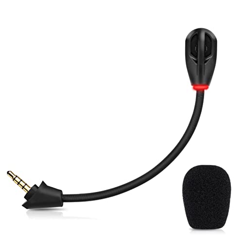 weishan Mic Replacement for HyperX Cloud Alpha Wireless Gaming Headset, 3.5mm Detachable Noise Cancelling Microphone with LED Mute Indicator for PC, Xbox One, PS4, PS5 Black - Image 1