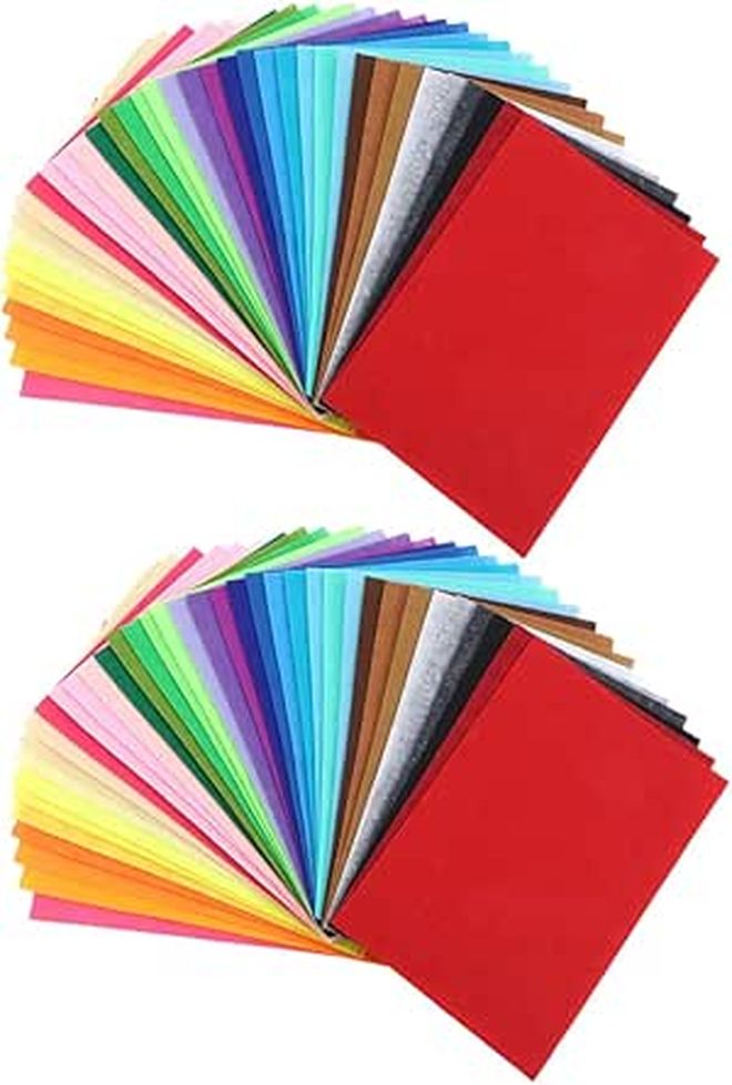80pcs Pre-Cut Nonwoven Felt Fabric Squares 30x20cm for DIY Sewing Patchwork - Image 1