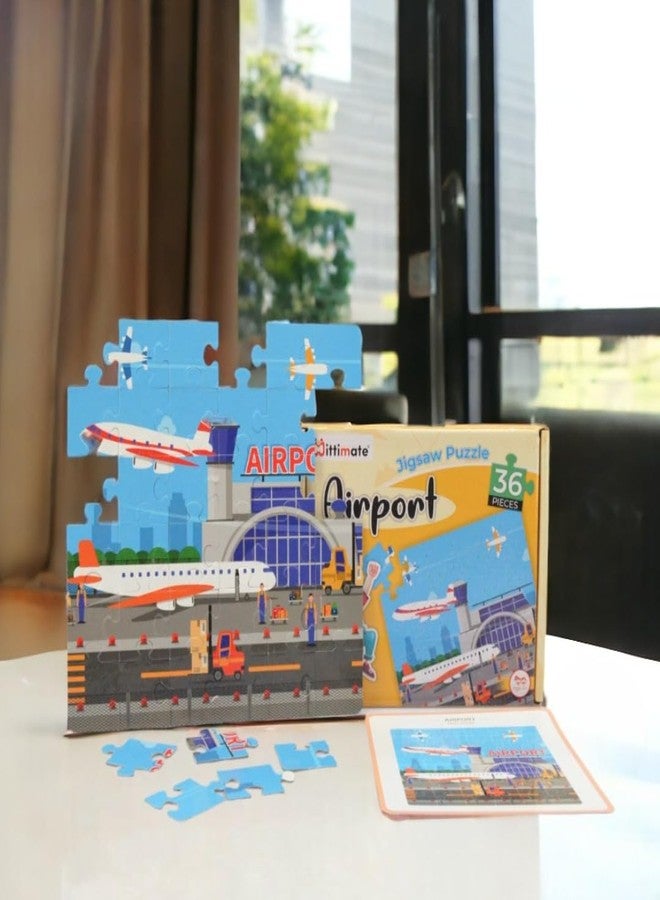 Mittimate Airport Jigsaw Puzzle Game for Kids Age 4 to 6 Old I 36 Pieces Puzzle Toy I Birthday Gift for Children - Image 2