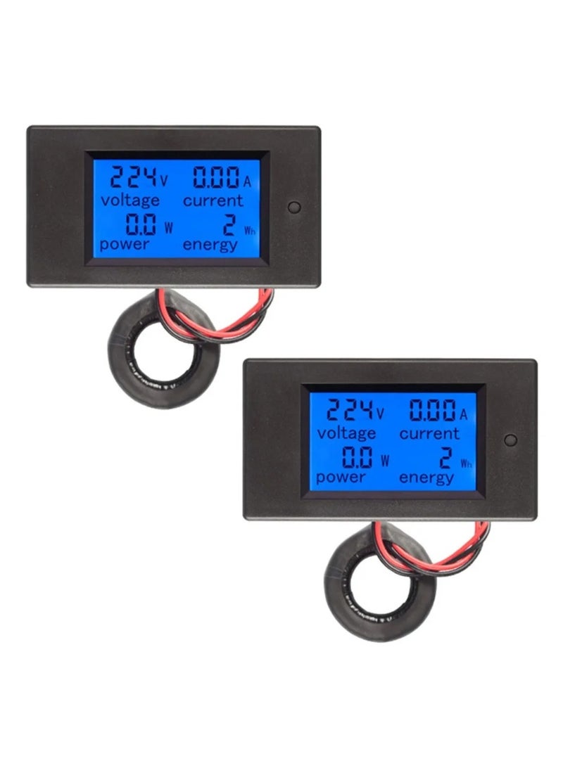 2 × AC PZEM-061 الرقمي متعدد 100A CT LCD - Image 1