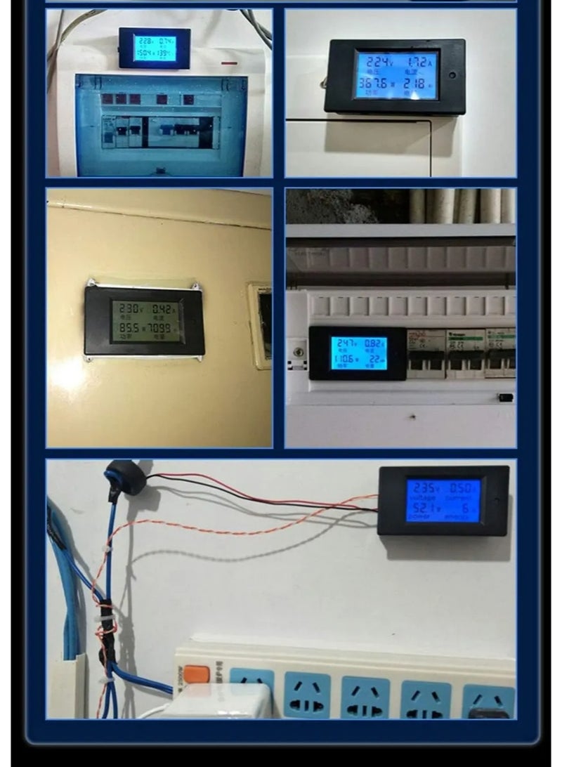 2 × AC PZEM-061 الرقمي متعدد 100A CT LCD - Image 5