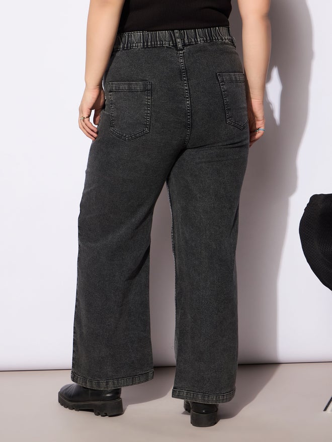 SASSAFRAS Sassafras Plus Size Straight Fit Jeans with Front Seam Detail  - Image 5