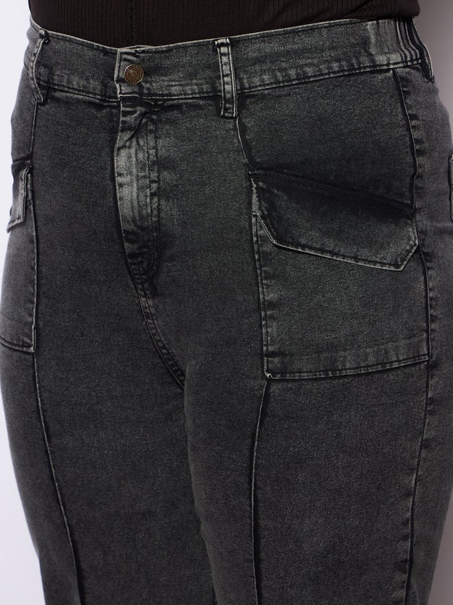 SASSAFRAS Sassafras Plus Size Straight Fit Jeans with Front Seam Detail  - Image 4
