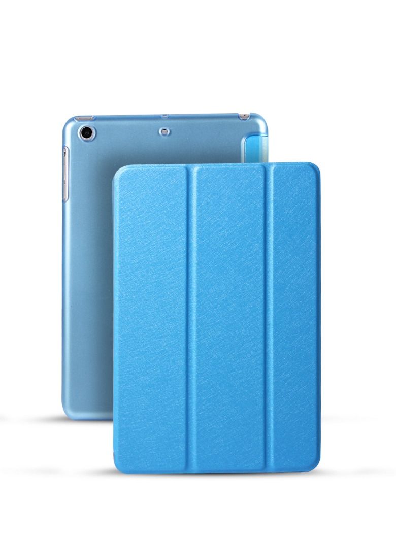 Loquat Three Fold Smart Protective Case For Blue iPad
