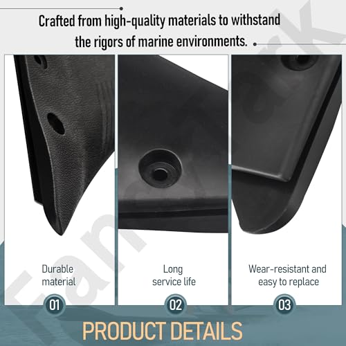 FancyTark Hydrofoil for Outboard Motor 5-150 HP, Boat Stabilizer Whale Tail Cavitation Plate, Marine Hydrofoil Board with Stainless Steel Bolts for Yam-aha Mer-cury Hon-da, PA66 Plastic (Black) - Image 4